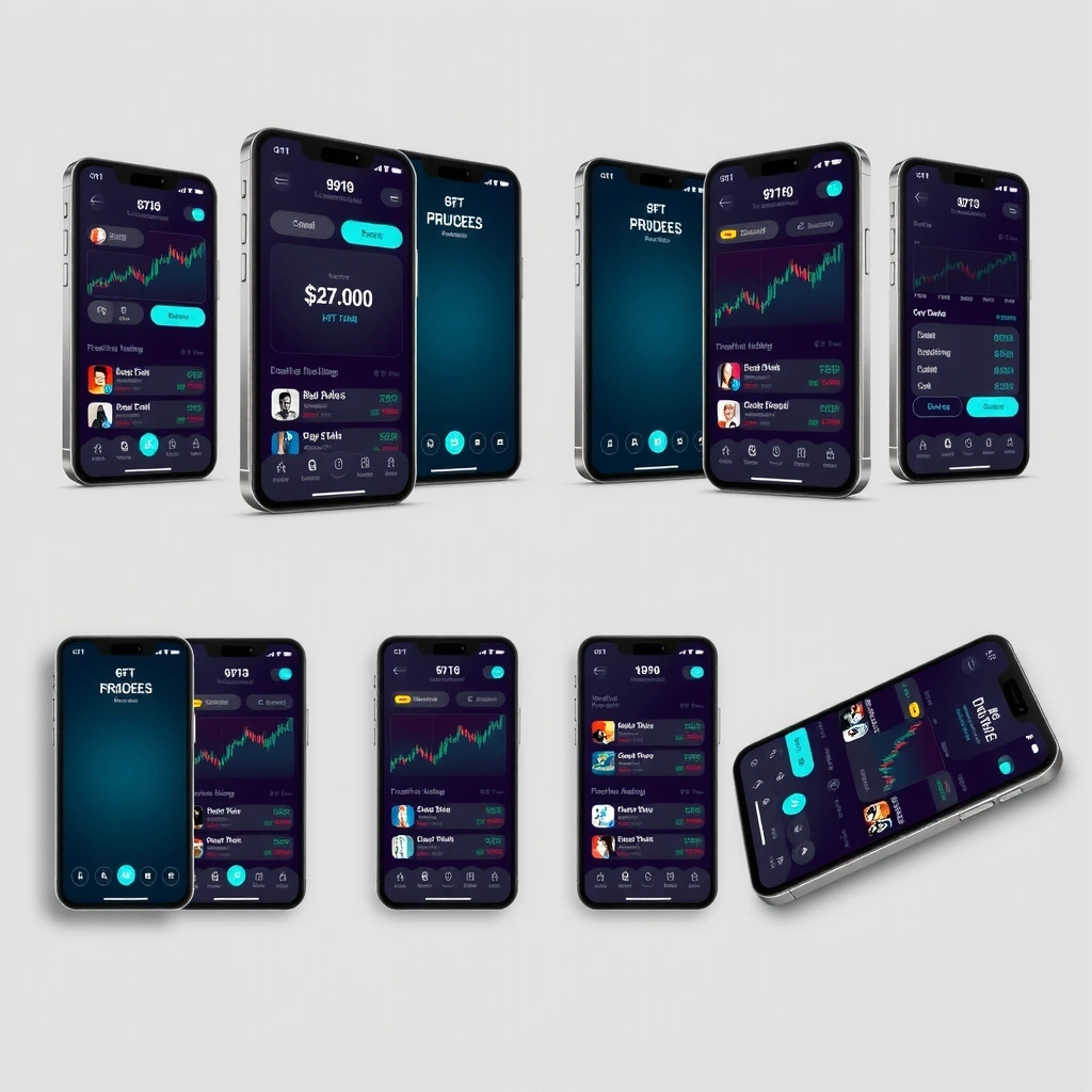 Mobile gaming interface showcase